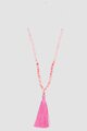 Tassel Necklace Clear/Pink/Marble