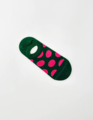 Stella & Gemma No Show Emerald Pink Spots Socks