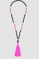 Tassel Necklace Wood/Pink