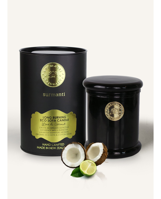 Long Burning Eco Soya Candle 250g - Lime & Coconut