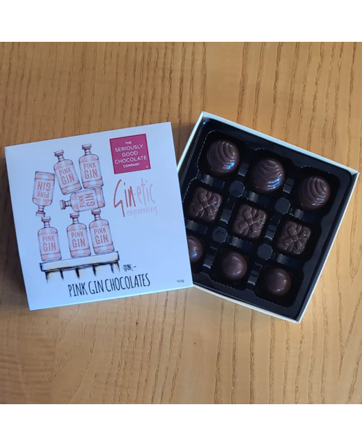 Seriously Good Chocolate Pink Gin Ginetics - 9 Box