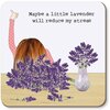 Rosie Made a Thing Lavender Coaster