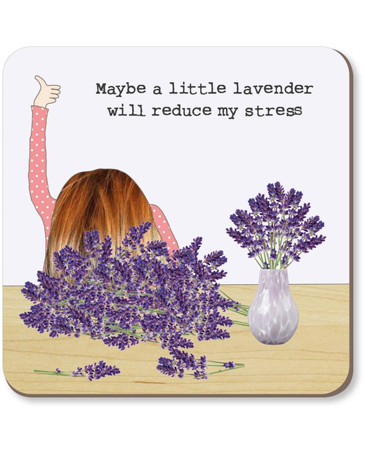 Rosie Made a Thing Lavender Coaster