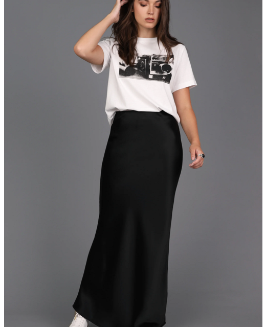 Storm Liquid Bias Maxi Skirt