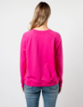 Stella + Gemma Classic Sweater - Neon Pink with Bow