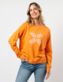 Stella + Gemma Classic Sweater - Mandarin with Candy Cross