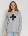 Stella + Gemma Glitter Black Cross Sweater