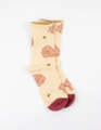 Stella + Gemma Cream with Pink Bloom Flowers Socks