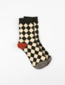 Stella + Gemma Black & Cream Checker Board Socks