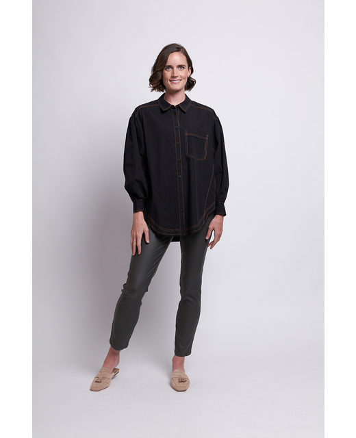 Foil Contrast Stitch Shirt