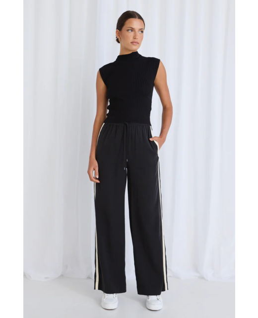 Storeis Be Told Townie Side Stripe Wide Leg Pant