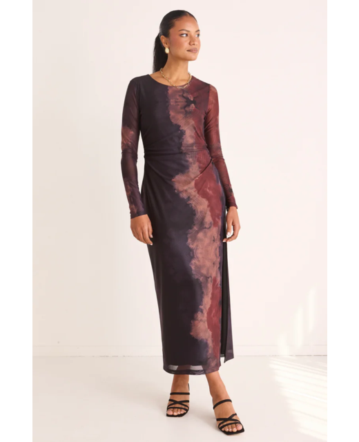 Among The Brave Gallery Mesh Maxi Dress