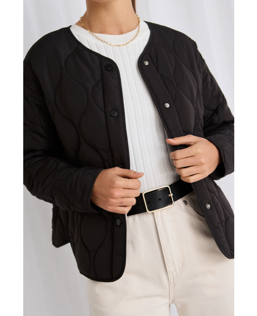 Stories Be Told Apex Collarless Puffer Jacket
