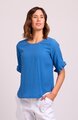 Foil Ruffle Sleeves Top
