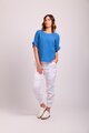 Foil Ruffle Sleeves Top