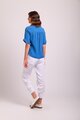 Foil Ruffle Sleeves Top