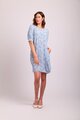 Foil Tuck Sleeve Dress