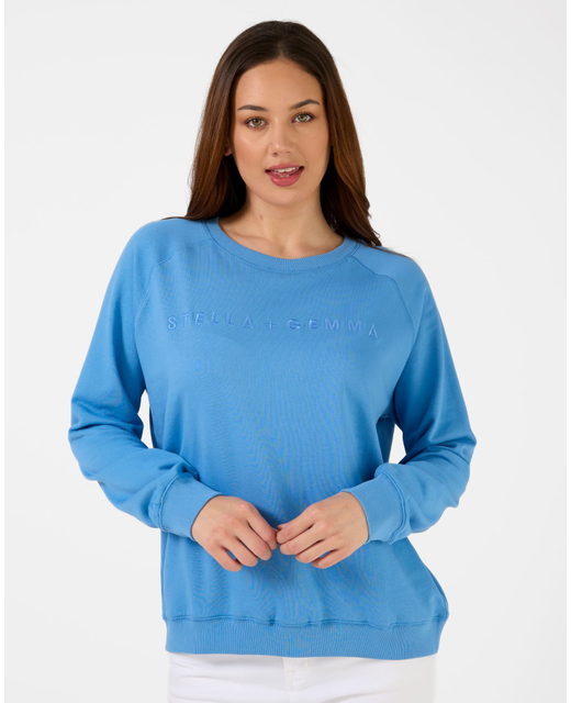 Stella + Gemma Classic Logo Sweater - Sky