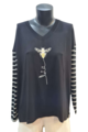 Foil Combo Print Top