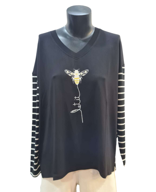 Foil Combo Print Top