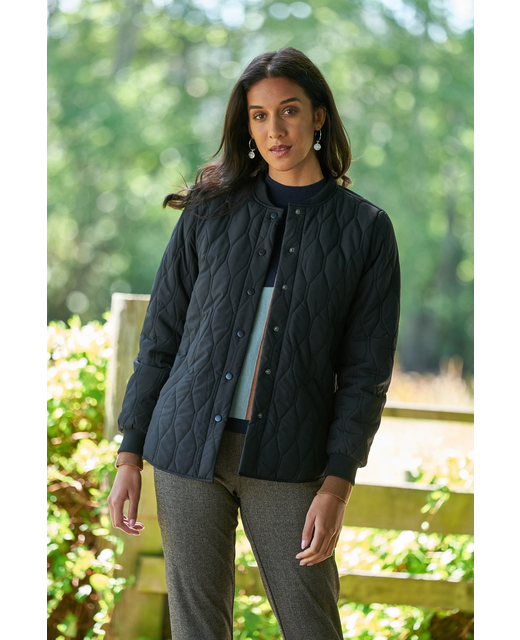 Foil Quilted Snap Jacket