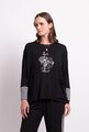 Foil Blocked Stripe Top