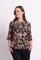 Foil Gathered Scoop Hem Top
