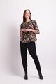 Foil Gathered Scoop Hem Top