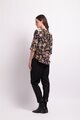 Foil Gathered Scoop Hem Top