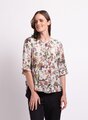 Foil Gathered Scoop Hem Top