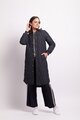 Foil Quilted Snap Coat