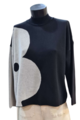 Foil Zip Code Sweater
