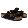 Birkenstock Arizona Soft Footbed Suede Regular Sandal - Black