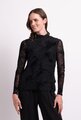 Foil LS Polo Neck Top
