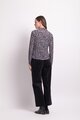 Foil Funnel Neck Gathered Top