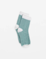 Stella & Gemma White with Green Grid Socks
