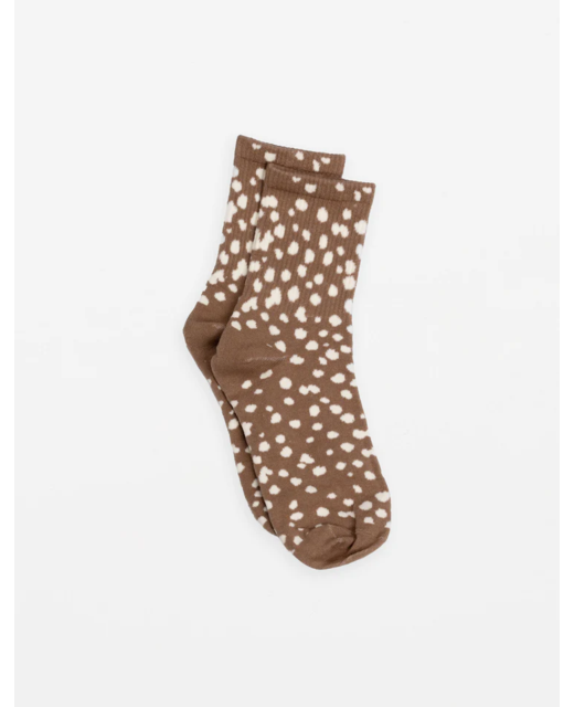 Stella & Gemma Dotty Taupe & White Socks