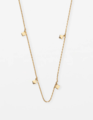 Stella & Gemma Gold Chain with Solid Flowers Necklace