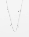 Stella & Gemma Silver Chain with Solid Flowers Necklace
