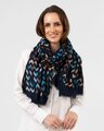 Stella + Gemma Ocean Blues 3D Zig Zag Scarf