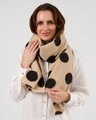 Stella + Gemma Dotty Beige & Black Scarf