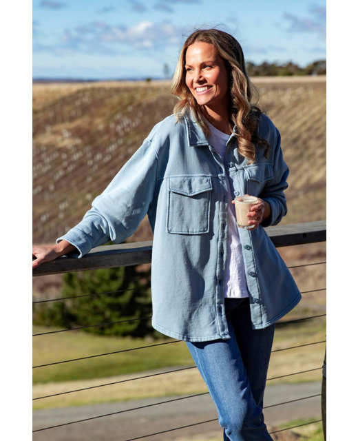 Elm Poppy Fleece Shacket