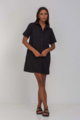 Blak In Between The Lines Shirt Dress