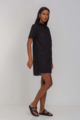 Blak In Between The Lines Shirt Dress