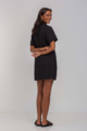 Blak In Between The Lines Shirt Dress