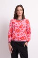 Memo Sheer Sleeve Rib Detail Top