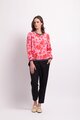 Memo Sheer Sleeve Rib Detail Top