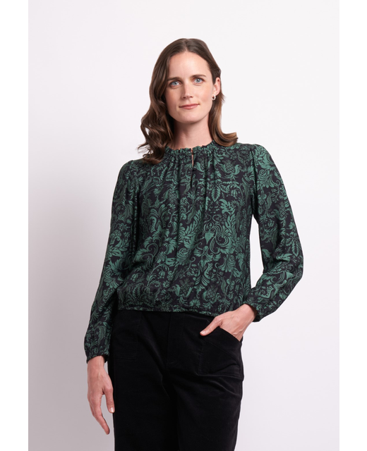 Foil Shoulder Detail Blouse