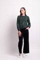 Foil Shoulder Detail Blouse