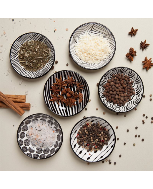 Livewires Bits & Dots Stamped Pinch Bowls - Set of 6